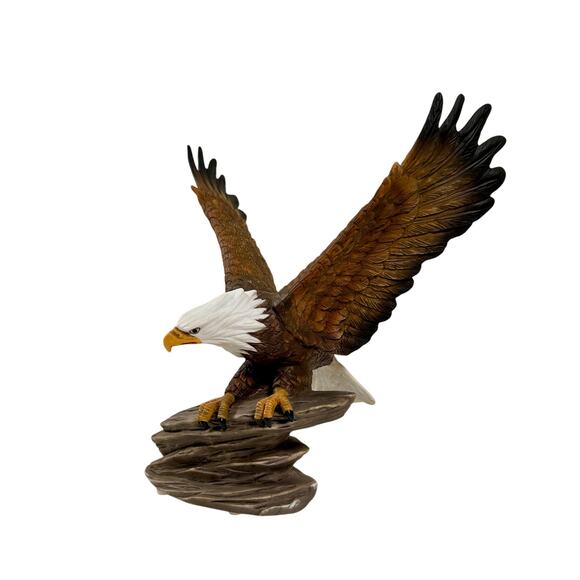American Bald Eagle Bisque Porcelain Figure 2002 Americana 8 x 5.5 x 8.5 - Picture 1 of 9
